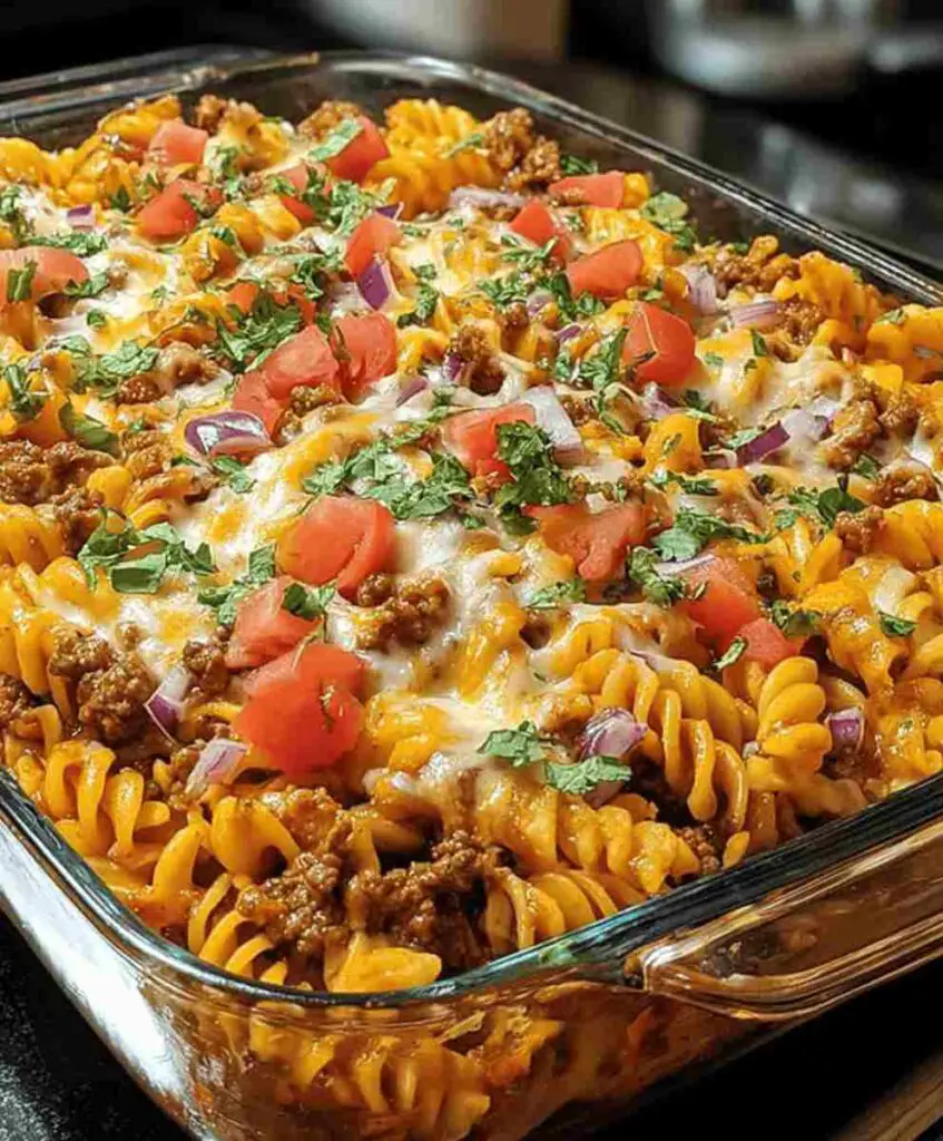 Loaded Taco Pasta Bake