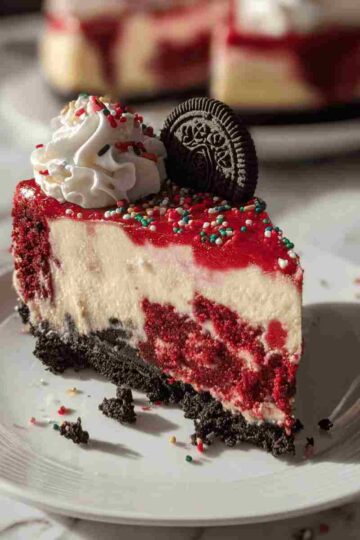 Christmas Red Velvet Cheesecake