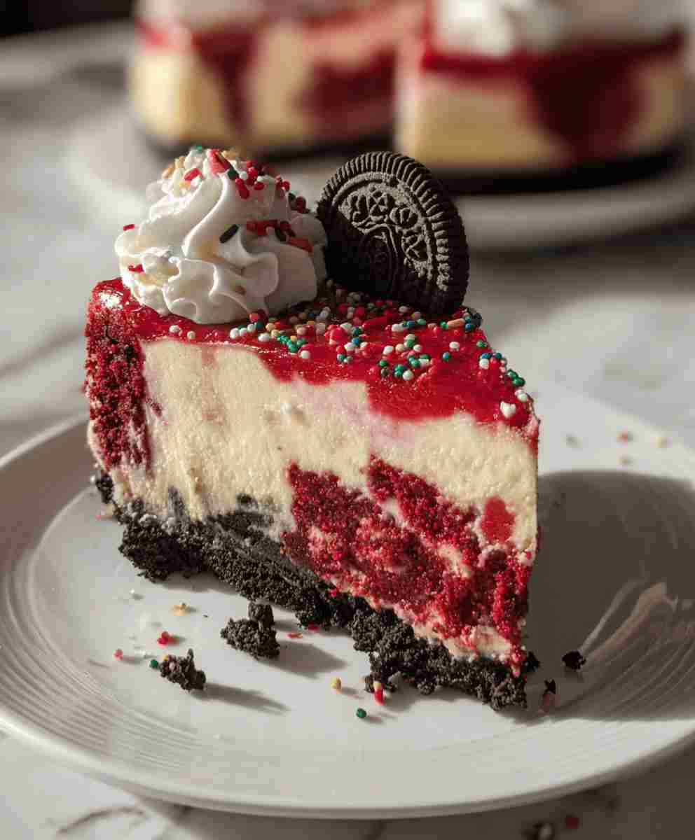 Christmas Red Velvet Cheesecake