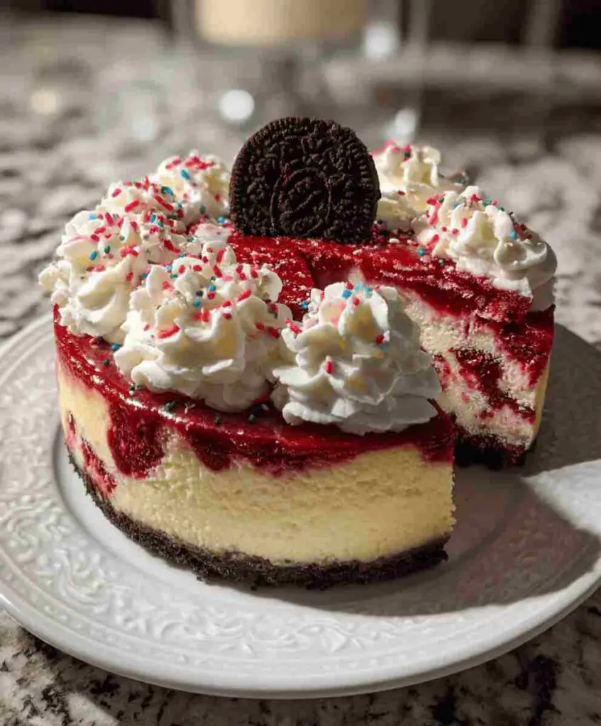 Christmas Red Velvet Cheesecake