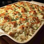 Chicken Alfredo Rice Casserole