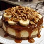 Banana Caramel Nut Cheesecake