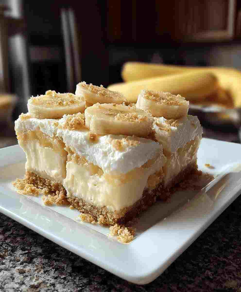Banana Pudding Cheesecake Squares