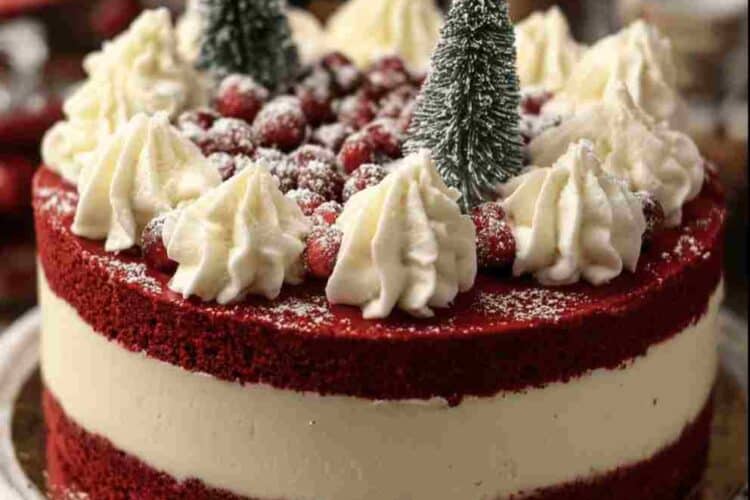 Christmas Red Velvet Cheesecake Recipe