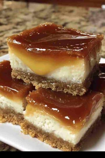 Creamy Caramel Cheesecake Bars