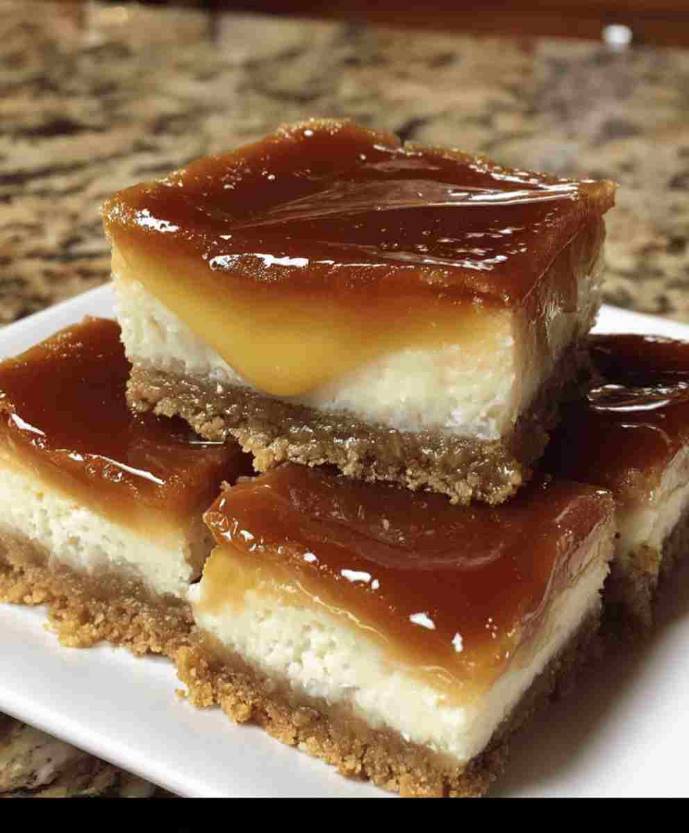 Creamy Caramel Cheesecake Bars