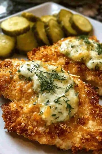 Crispy Dill Pickle Parmesan Chicken