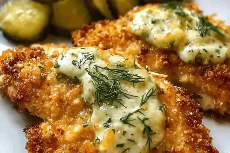 Crispy Dill Pickle Parmesan Chicken