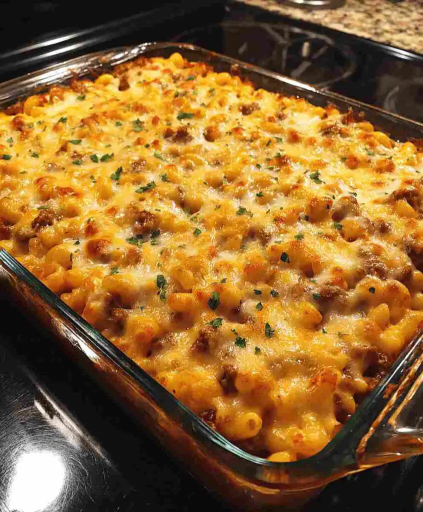 Creamy Cheesy Chili Mac Bake