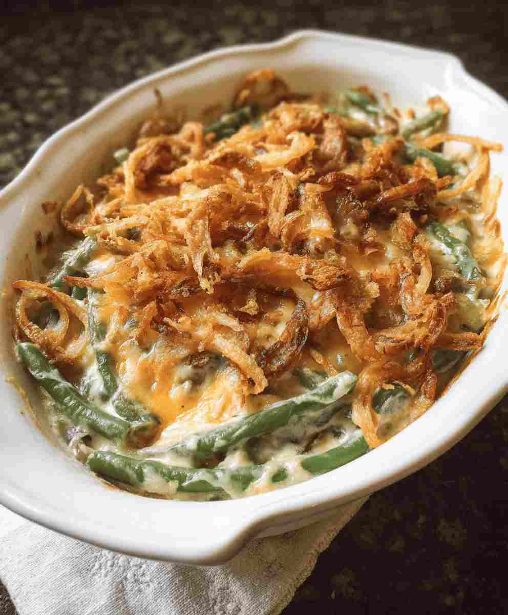 Irresistible Campbell’s Green Bean Casserole