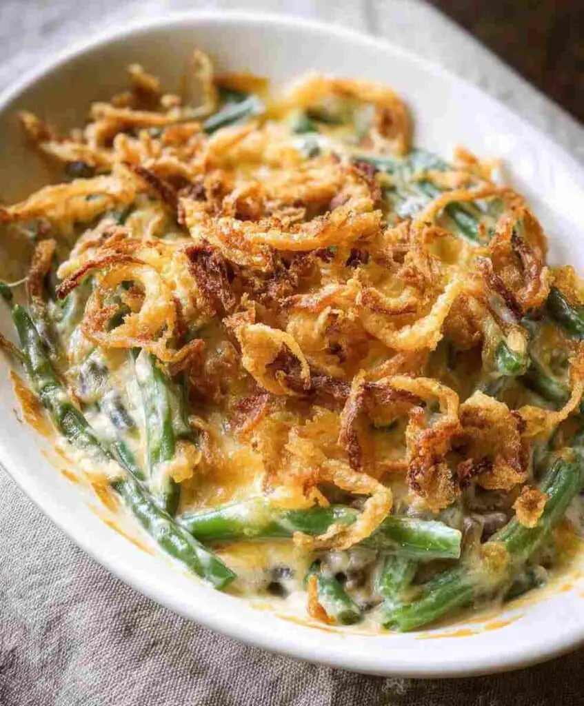 Irresistible Campbell’s Green Bean Casserole