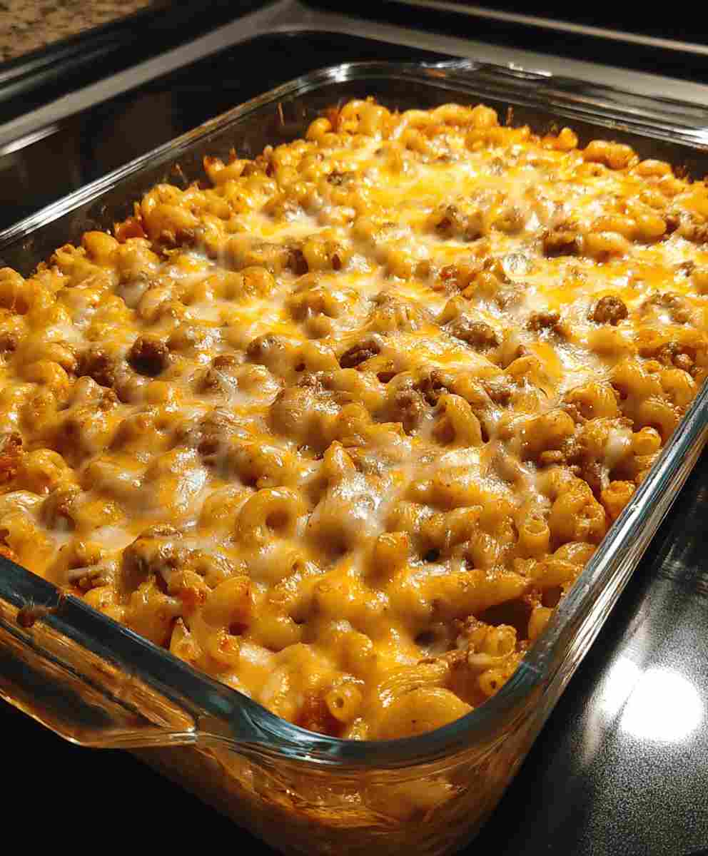 Creamy Cheesy Chili Mac Bake