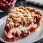Cranberry Cream Cheese Crumb Pie