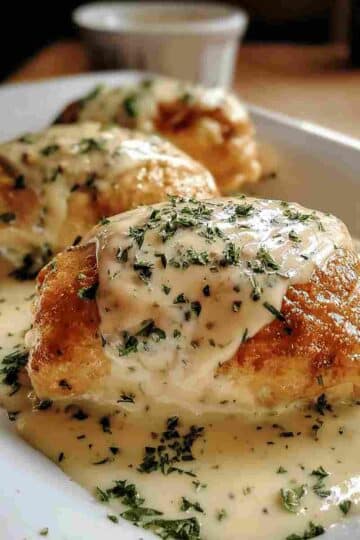 Chicken Pillows with Creamy Parmesan Sauce