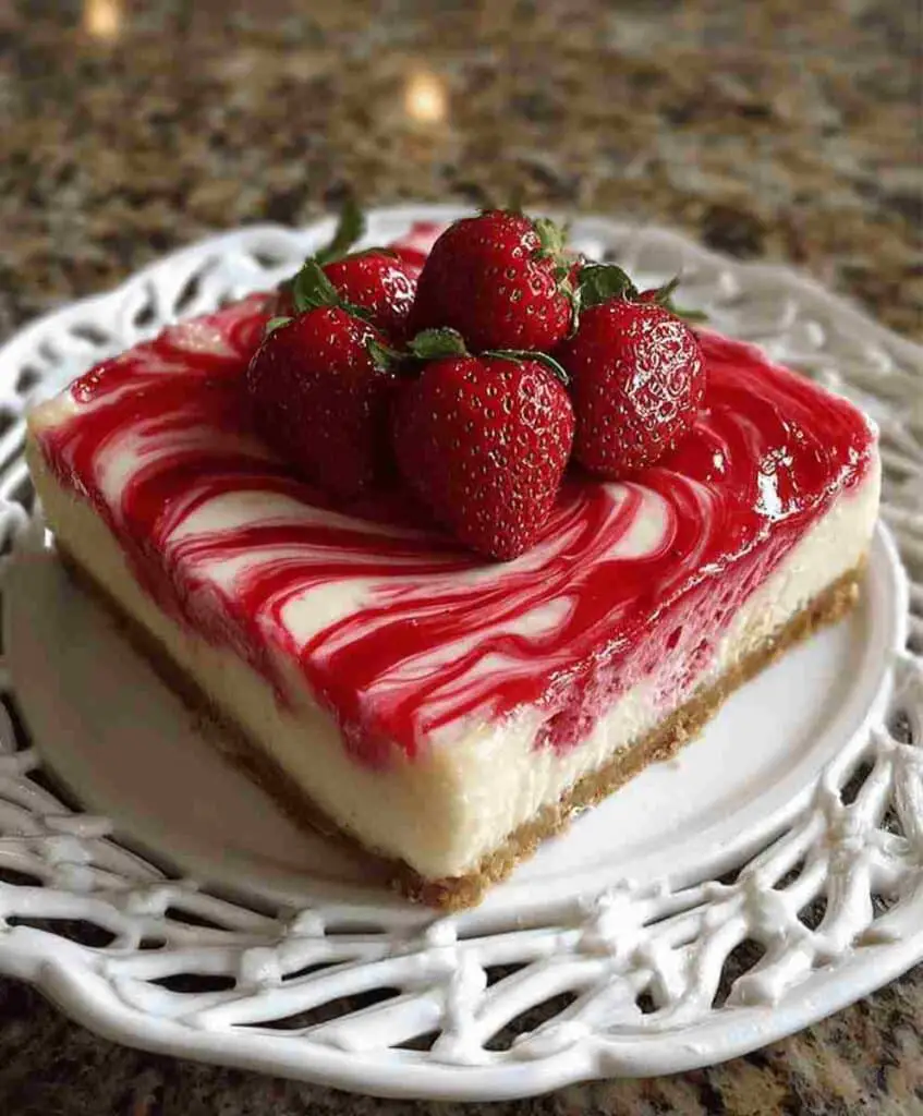 Strawberry Swirl Cheesecake Dessert