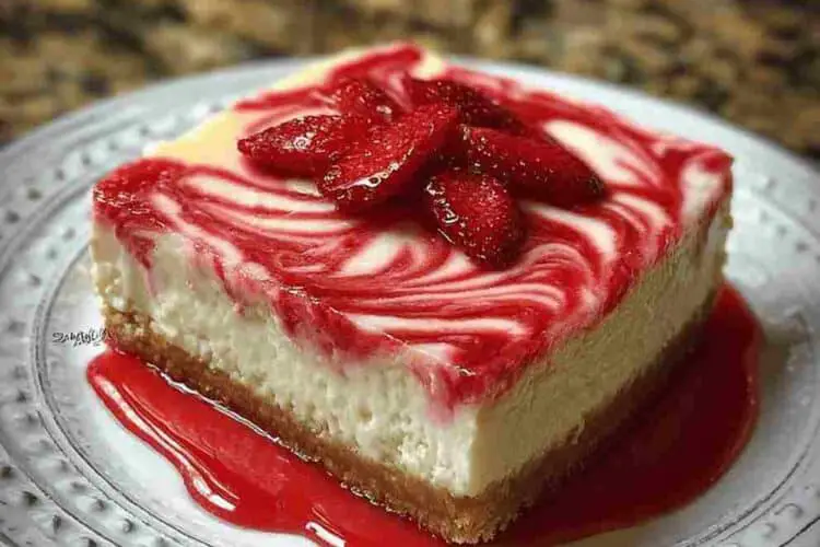Strawberry Swirl Cheesecake Dessert