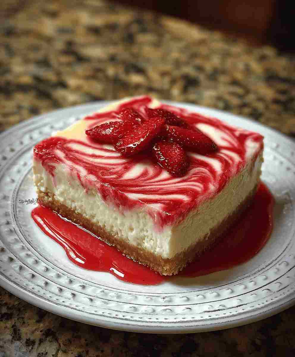 Strawberry Swirl Cheesecake Dessert