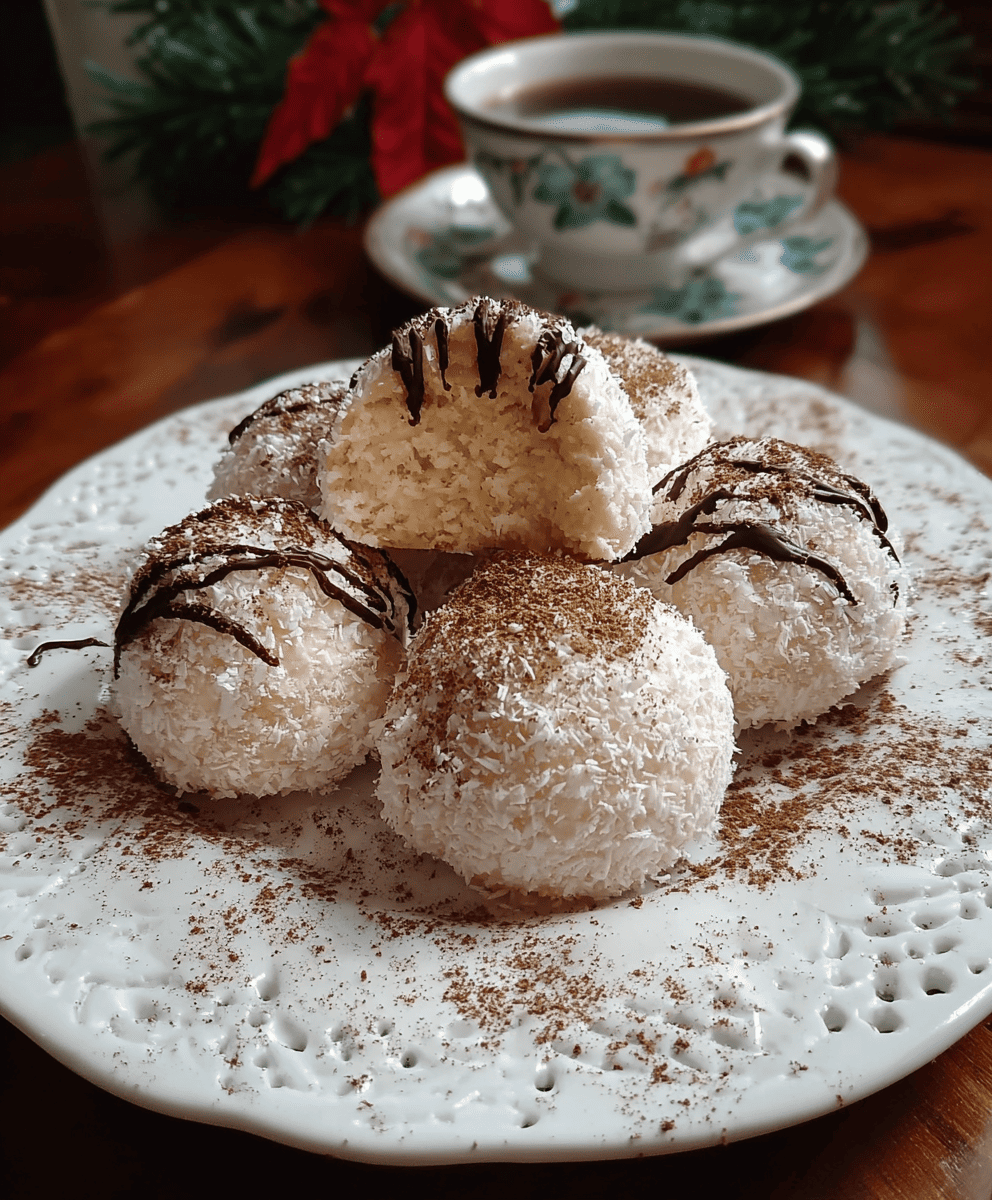 Christmas Tiramisu Snowball Cookies