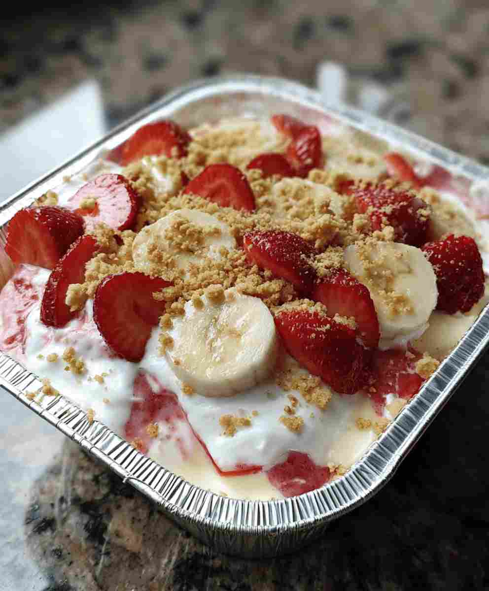 Strawberry Cheesecake Banana Pudding