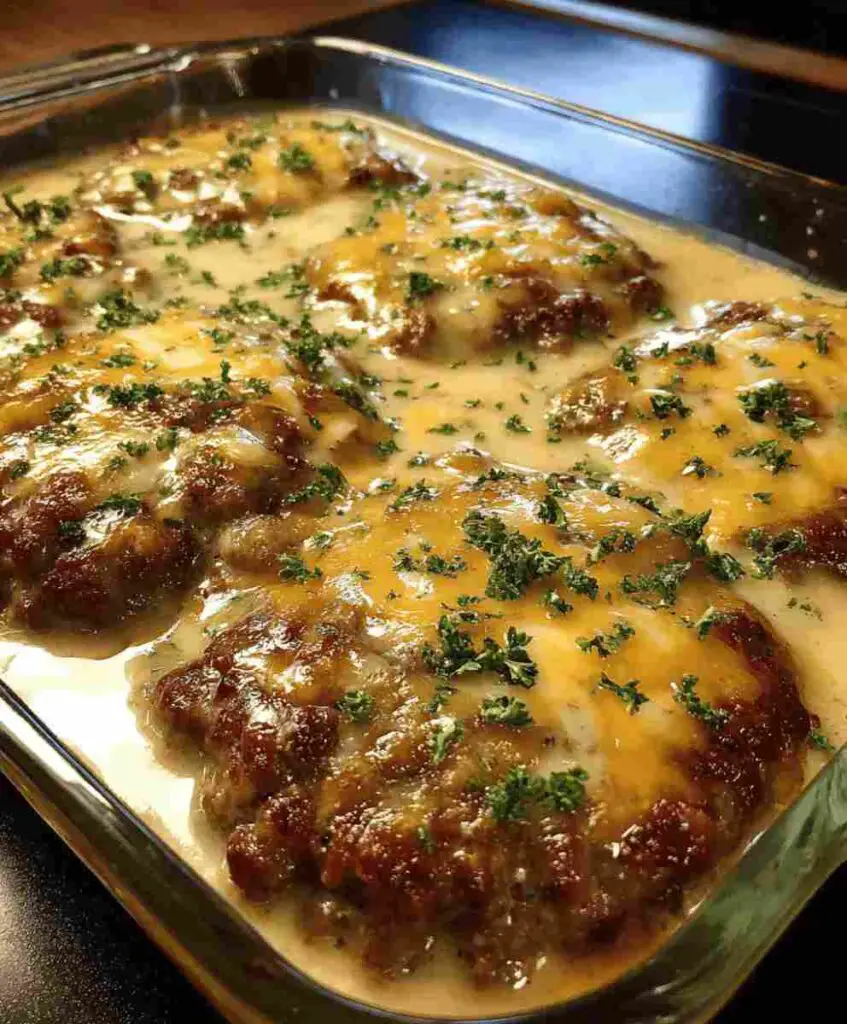 Easy Amish Hamburger Steak Bake