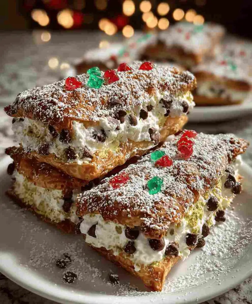 Christmas Cannoli Squares