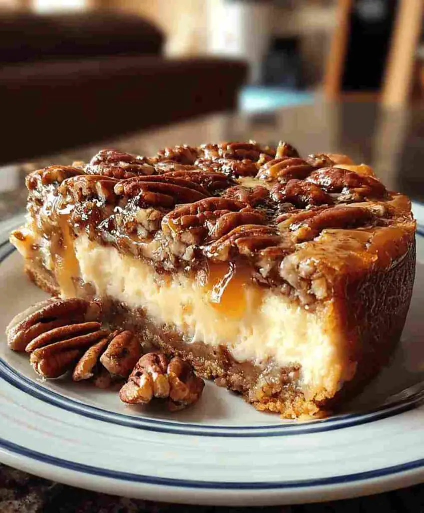 Christmas Gooey Butter Pecan Cake