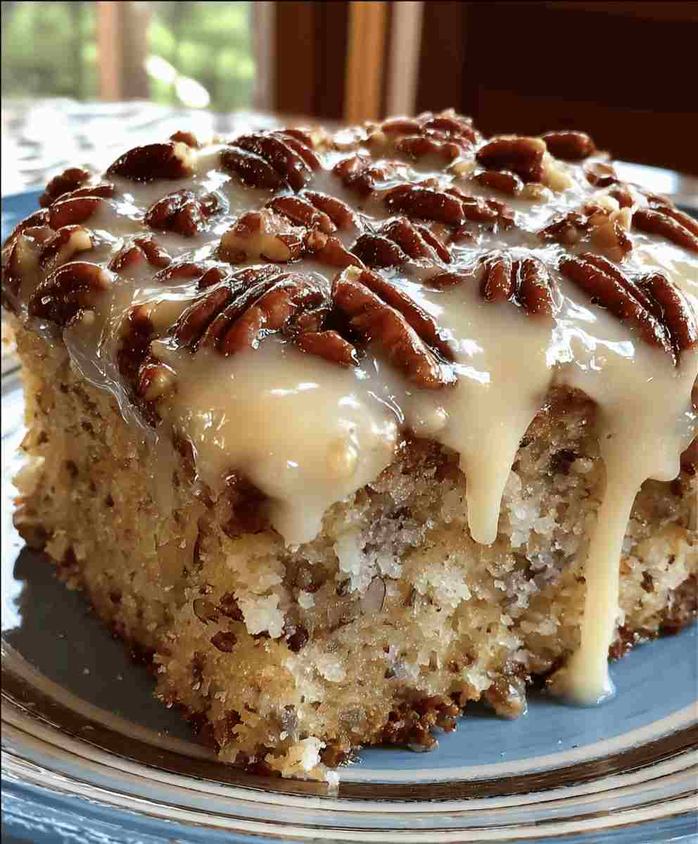 Butter Pecan Poke Cake