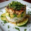 Honey Lime Chicken Avocado Rice Stack