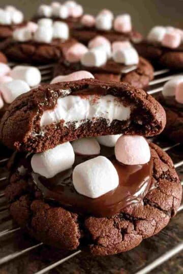 Marshmallow Hot Cocoa Surprise Cookies