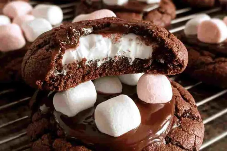 Marshmallow Hot Cocoa Surprise Cookies
