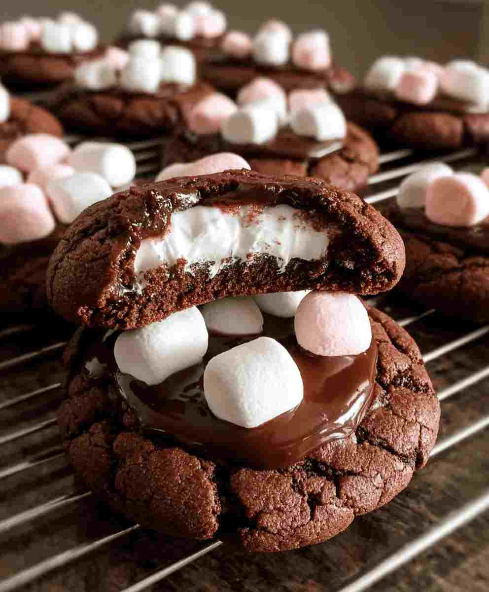 Marshmallow Hot Cocoa Surprise Cookies