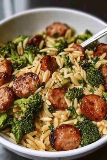 Chicken Sausage and Broccoli Orzo