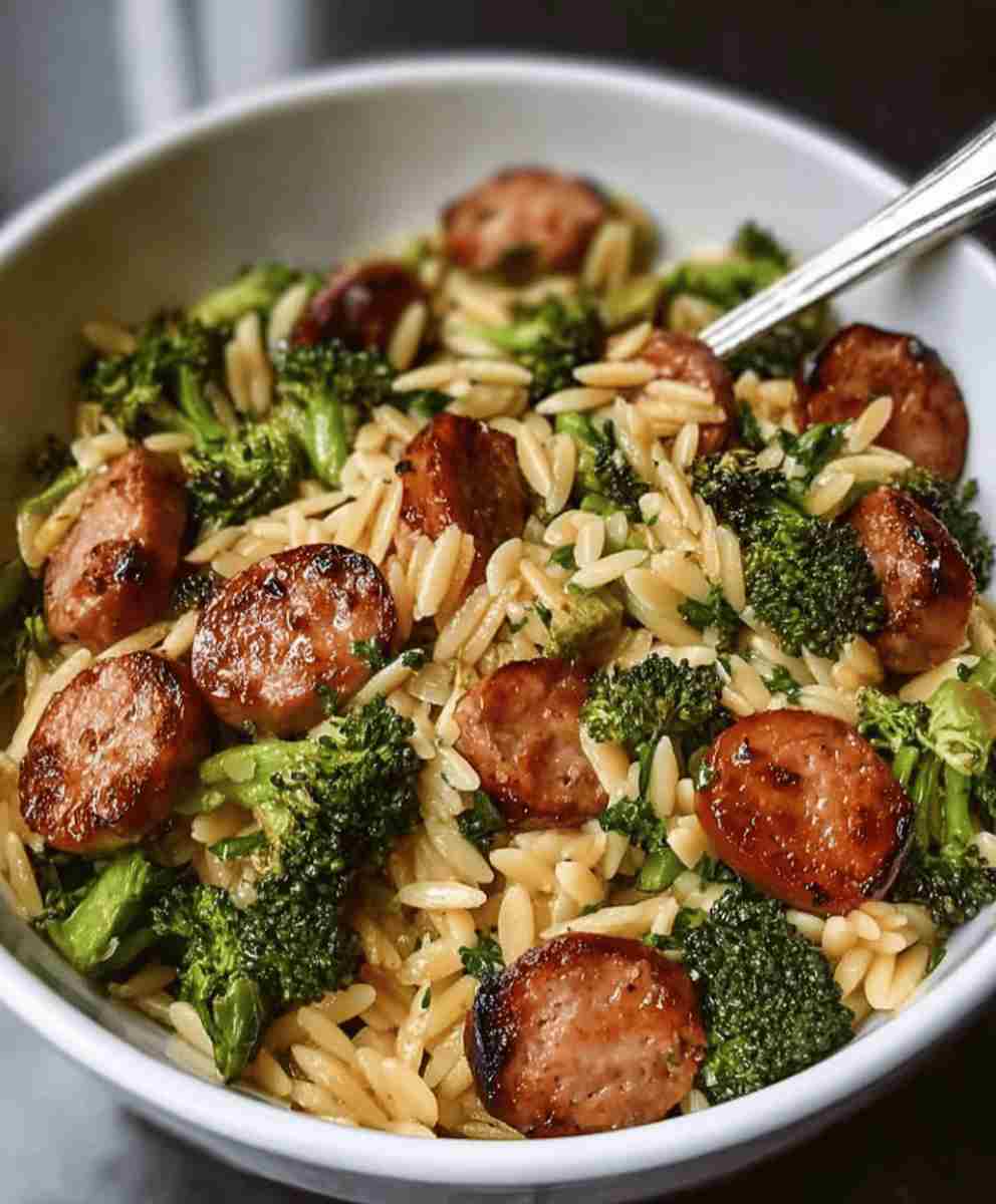Chicken Sausage and Broccoli Orzo