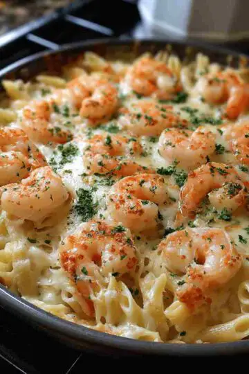 Easy Shrimp Scampi Pasta Bake
