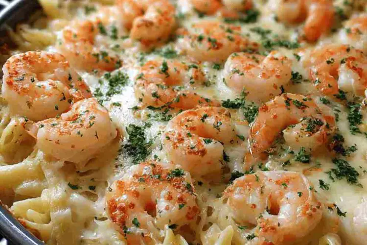 Easy Shrimp Scampi Pasta Bake