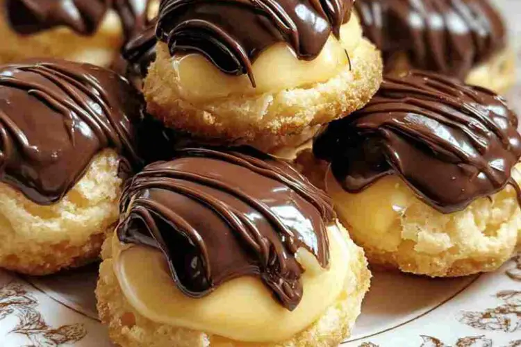Boston Cream Pie Cookie Bites