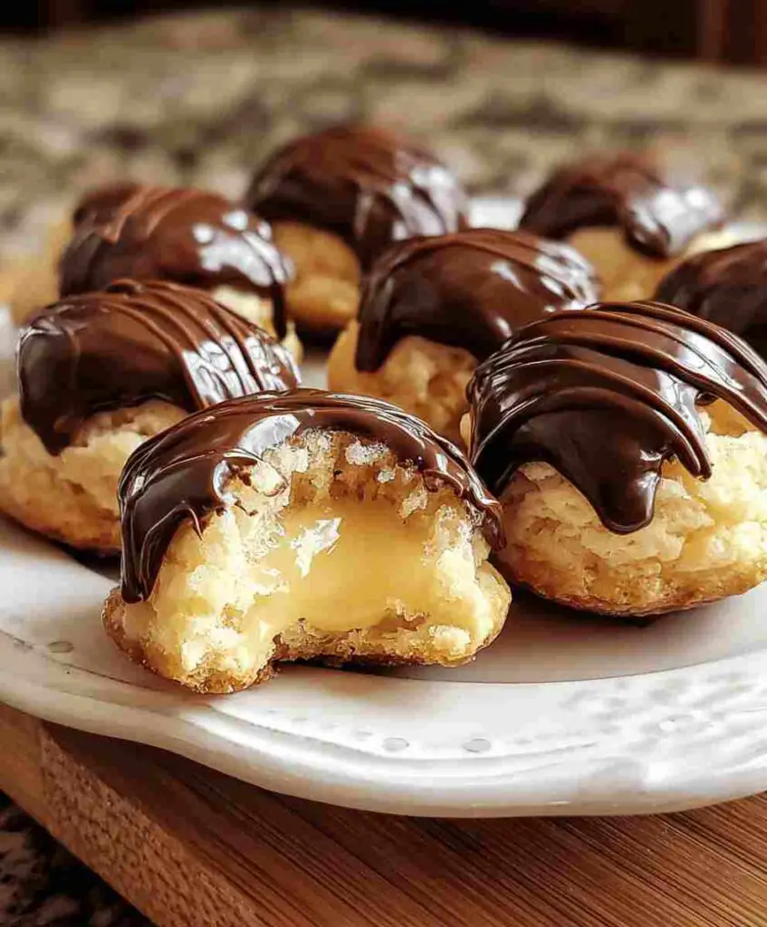 Easy Boston Cream Pie Cookie Bites