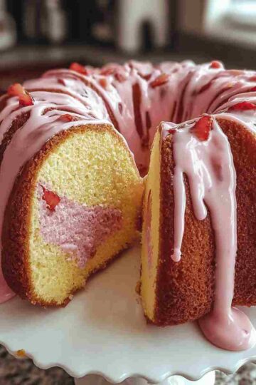 Easy Strawberry Milkshake Pound Cake