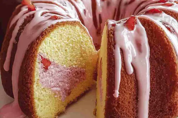 Easy Strawberry Milkshake Pound Cake