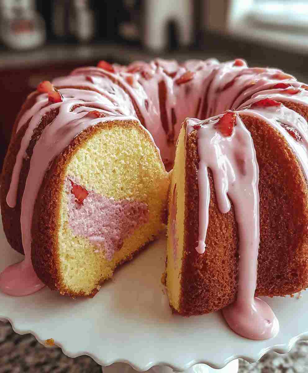 Easy Strawberry Milkshake Pound Cake