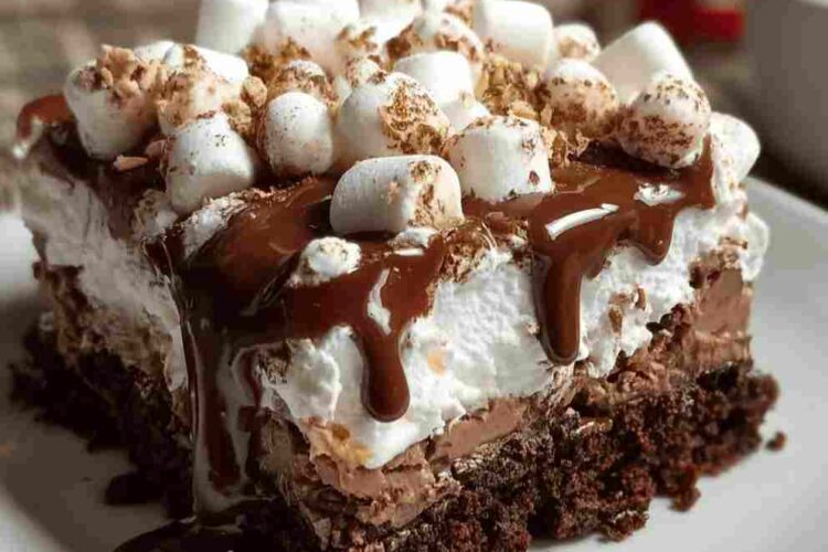 Hot Chocolate Poke Cake