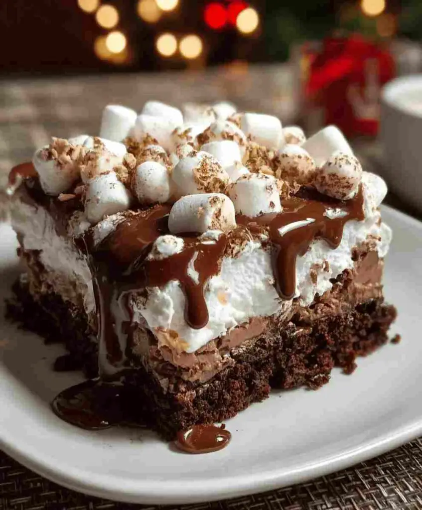 Hot Chocolate Poke Cake