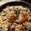 One Pot Chicken and Mushroom Orzo