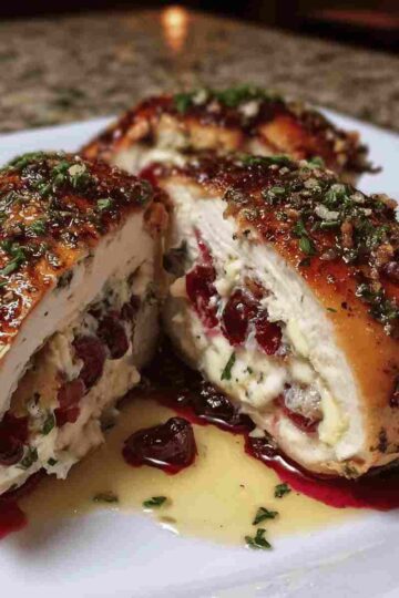 Cranberry Brie Stuffed Chicken