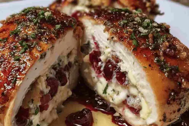 Cranberry Brie Stuffed Chicken