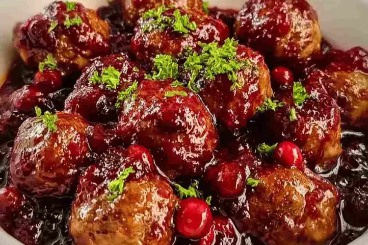 Christmas Cranberry Meatballs