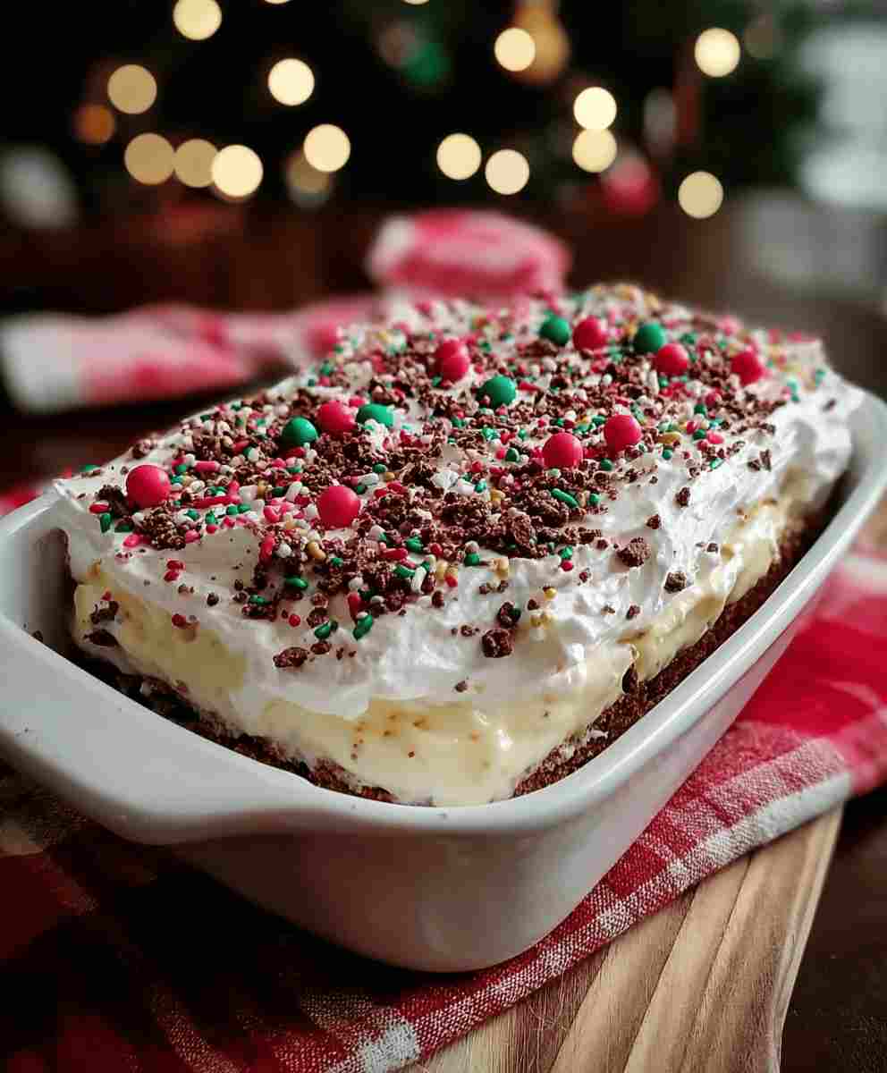 No Bake Christmas Cookie Lush
