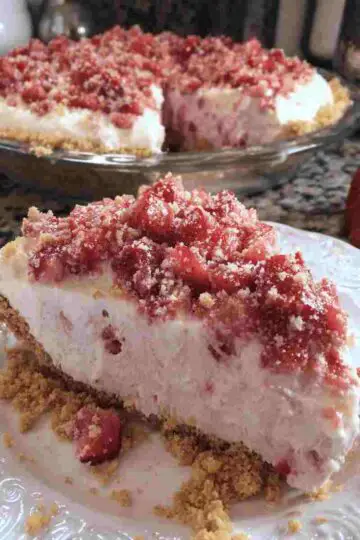 Strawberry Shortcake Freezer Pie