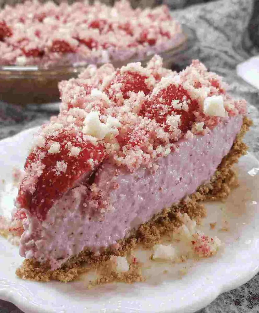 Strawberry Shortcake Freezer Pie