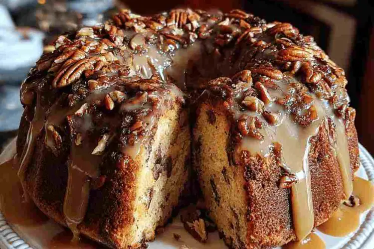 German Chocolate Pecan Pound Cake